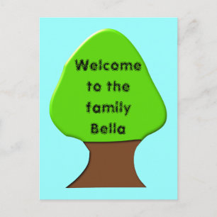 Welcome to the family Customisable Tree Postcard