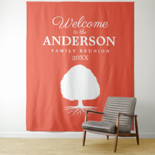 Welcome to the family reunion party photo backdrop tapestry