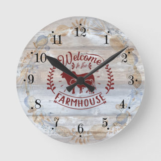 Welcome To The Farmhouse Wall Clock