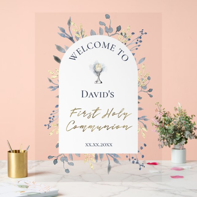 welcome to the First Communion Acrylic Sign (Wedding)