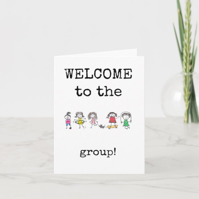 Welcome to the Group, Team, New Employee Card (Front)