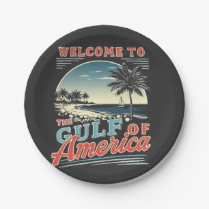 Welcome to the Gulf of America Trump  Paper Plate