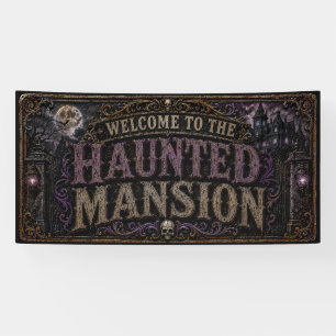 Welcome to the Haunted Mansion Halloween Banner