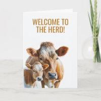 Welcome to the Herd Baby Shower Cow and Calf