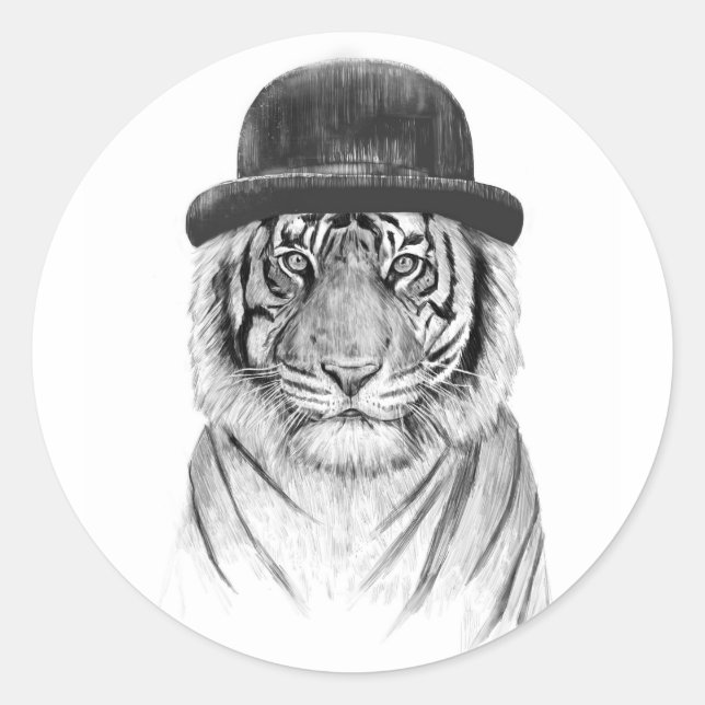 Welcome to the jungle classic round sticker (Front)
