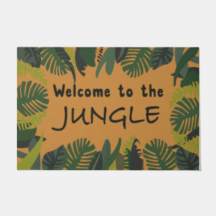 Welcome To The Jungle Mat, Tropical Design Doormat