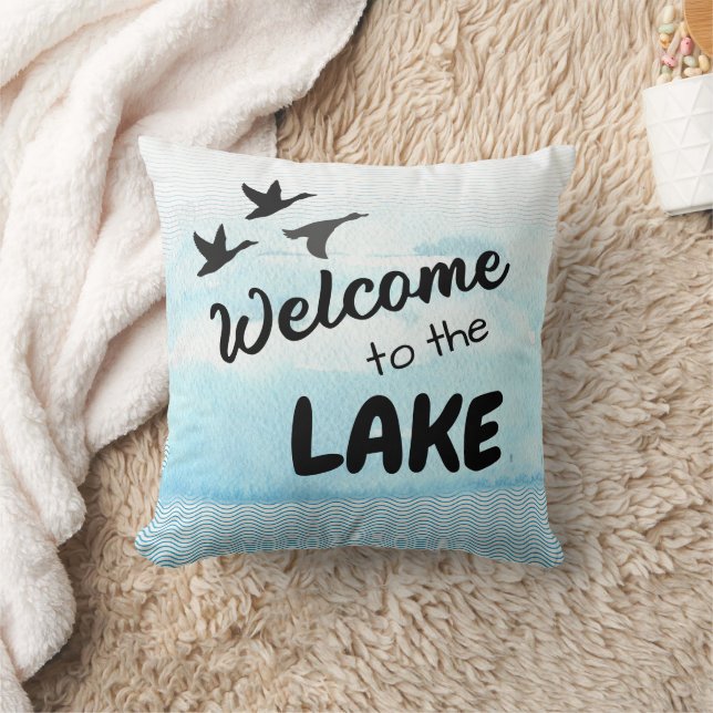 Welcome to the Lake Cushion (Blanket)