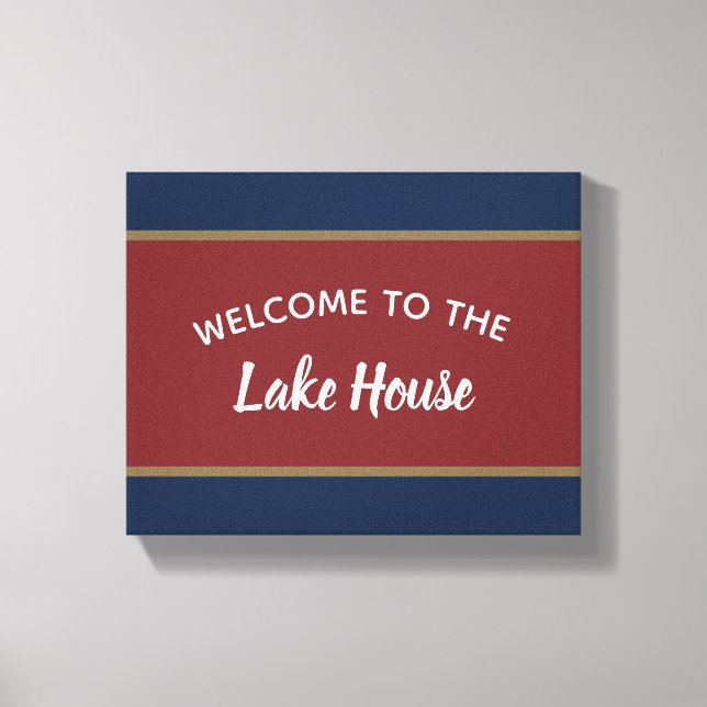 Welcome to the Lake House Canvas Print (Front)