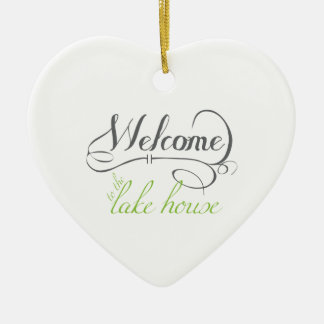 Welcome To The Lake House Ceramic Tree Decoration