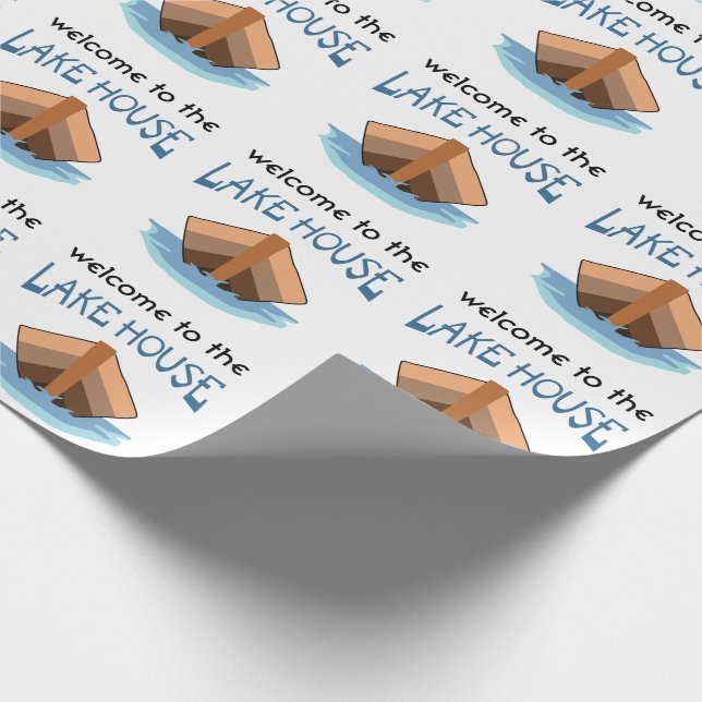 Welcome to the Lake House Wrapping Paper (Corner)