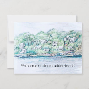 Welcome to the Neighbourhood Lake Houses Village Postcard