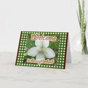Welcome to the Neighbourhood White Violet Card