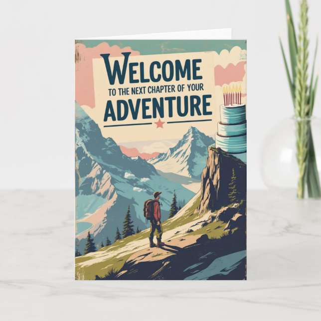 Welcome to the Next Chapter – Adventure-Themed  Card (Front)