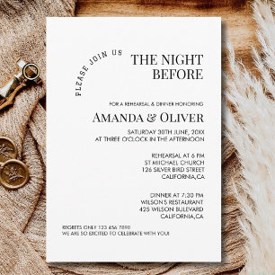 Welcome To The Night Before Rehearsal Dinner Party Invitation