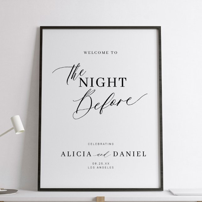 Welcome to the night before rehearsal dinner sign (Creator Uploaded)