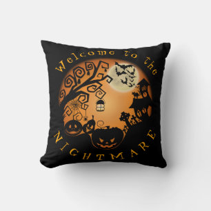 Welcome to the Nightmare Halloween Pumpkin Custom Cushion