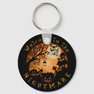 Welcome to the Nightmare Halloween Pumpkin Custom Key Ring