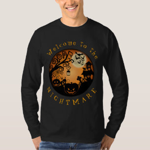 Welcome to the Nightmare Halloween Pumpkin Custom T-Shirt