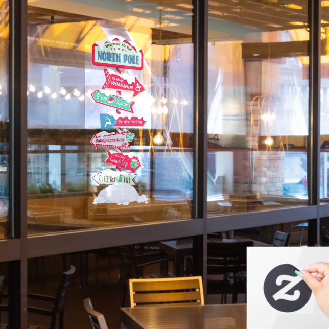 Welcome To The North Pole Post Christmas  (Restaurant Window)