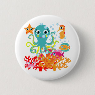 Welcome to the Ocean 6 Cm Round Badge