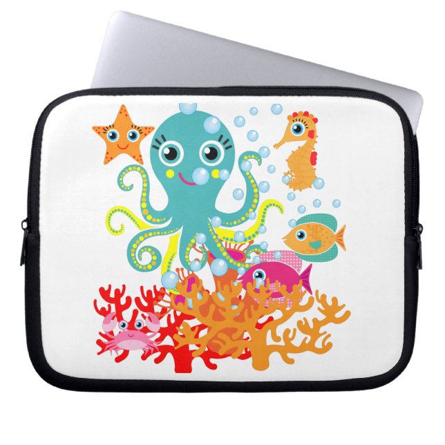 Welcome to the Ocean Laptop Sleeve (Front)