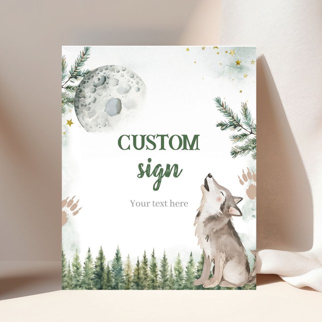 Welcome to The Pack Forest Wolf Custom Sign Poster (Creator Uploaded)