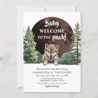 Welcome To The Pack Wolf Forest Boy Baby Shower