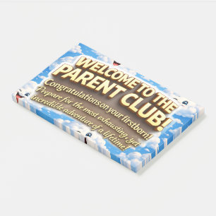Welcome to the parent club congratulations first b post-it notes