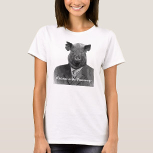 Welcome to the Plutocracy Funny Pig Customisable T T-Shirt