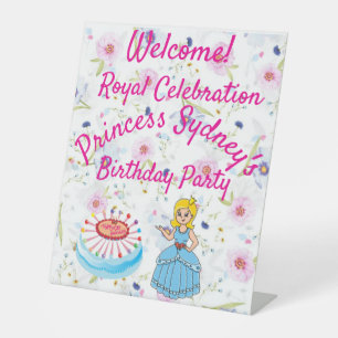 Welcome to the Royal Celebration Princess Birthday Pedestal Sign