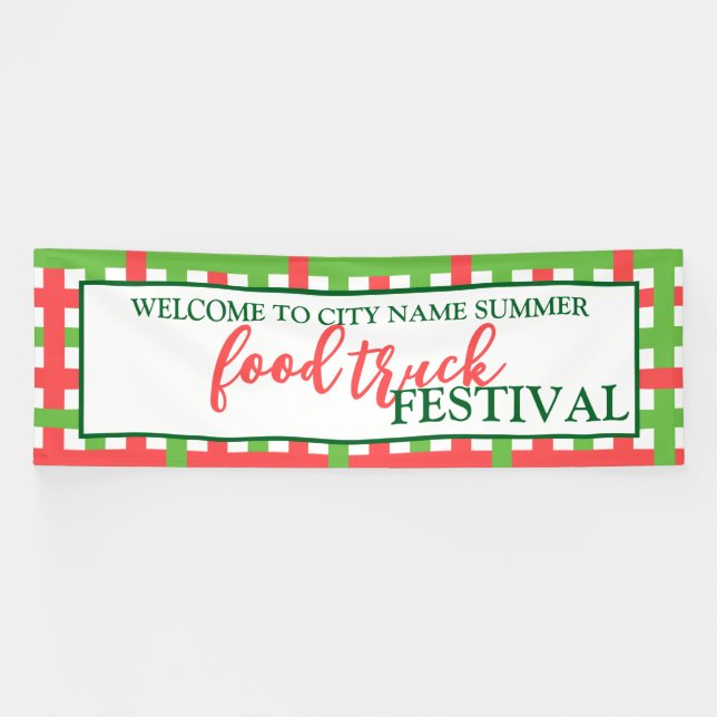 Welcome to the Summer Food Truck Festival Custom Banner (Horizontal)