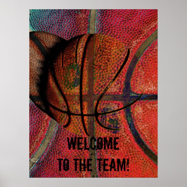 welcome to the team - basketball poster (Front)
