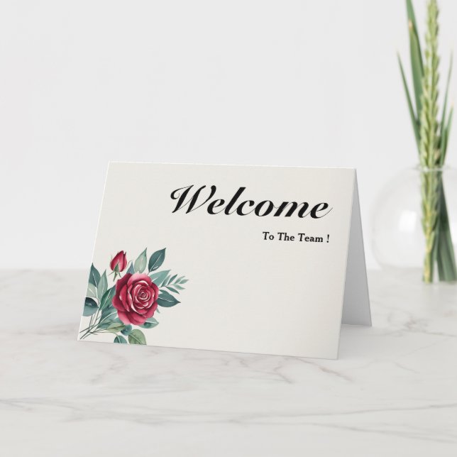 Welcome To The Team Card (Front)