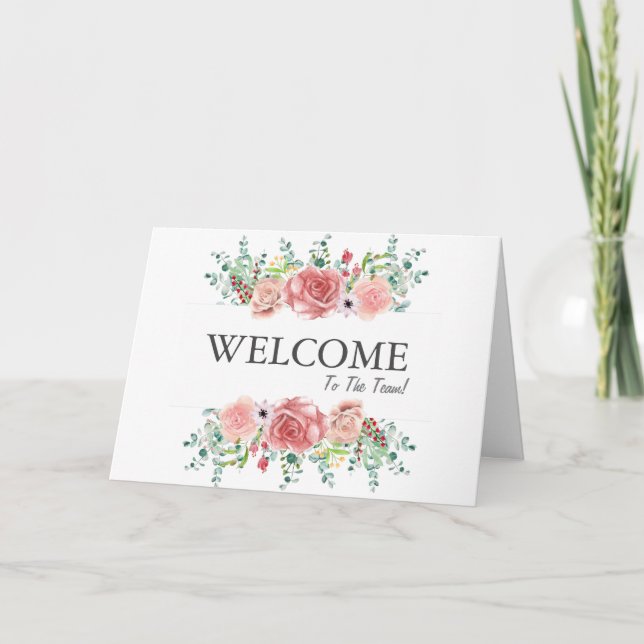 Welcome to the team  card (Front)