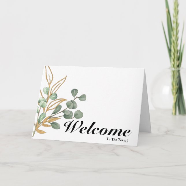 Welcome To The Team Card (Front)