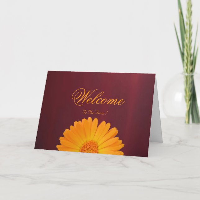 Welcome To The Team Daisy Flower Card (Front)