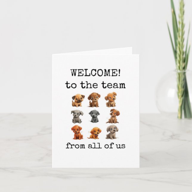 Welcome to the Team, From All of Us Card (Front)