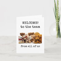 Welcome to the Team, From All of Us