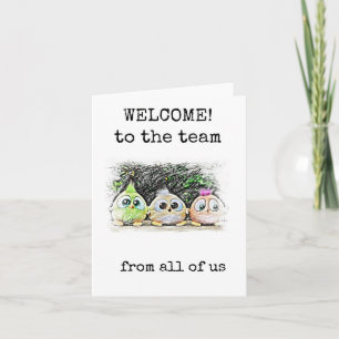 Welcome to the Team, From All of Us, New Job Card