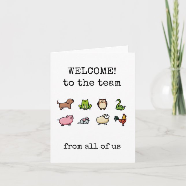 Welcome to the Team, From All of Us, New Job Card (Front)