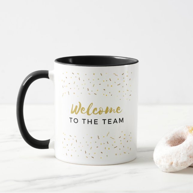 Welcome to the Team New Employee Job Welcoming Cof Mug (With Donut)