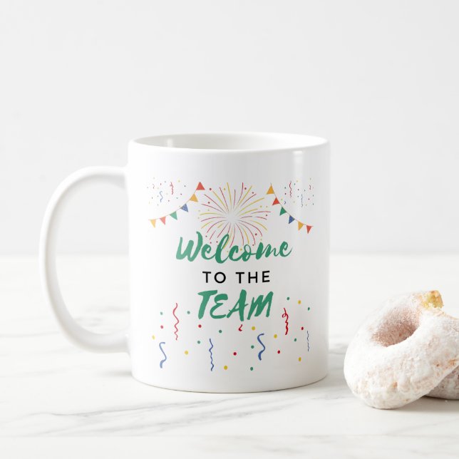 Welcome to the Team New Employee Job Welcoming Coffee Mug (With Donut)