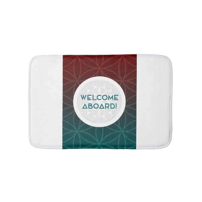 welcome to the team sacred geometry bath mat (Front)