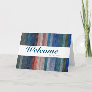 Welcome To The Team White Minimal Blue Badge Card