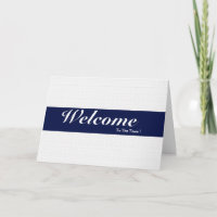 Welcome To The Team White Minimal Navy Blue Badge