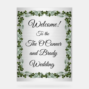 Welcome to the wedding acrylic sign