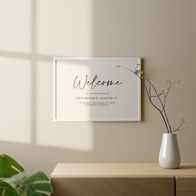 Welcome to the wedding modern typography wedding poster (Creator Uploaded)
