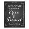 welcome to the wedding of print sign chalkboard