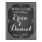 welcome to the wedding of print sign chalkboard