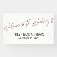 Welcome to the Wedding of, Rose Gold Handwriting